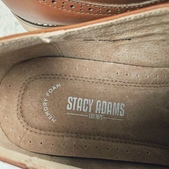 Stacy Adams Shoes Size 13M Dickinson Cap Toe Oxford Cognac Brown Leather NWOB main image 10